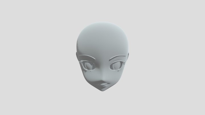 Anime Head model 3D Model