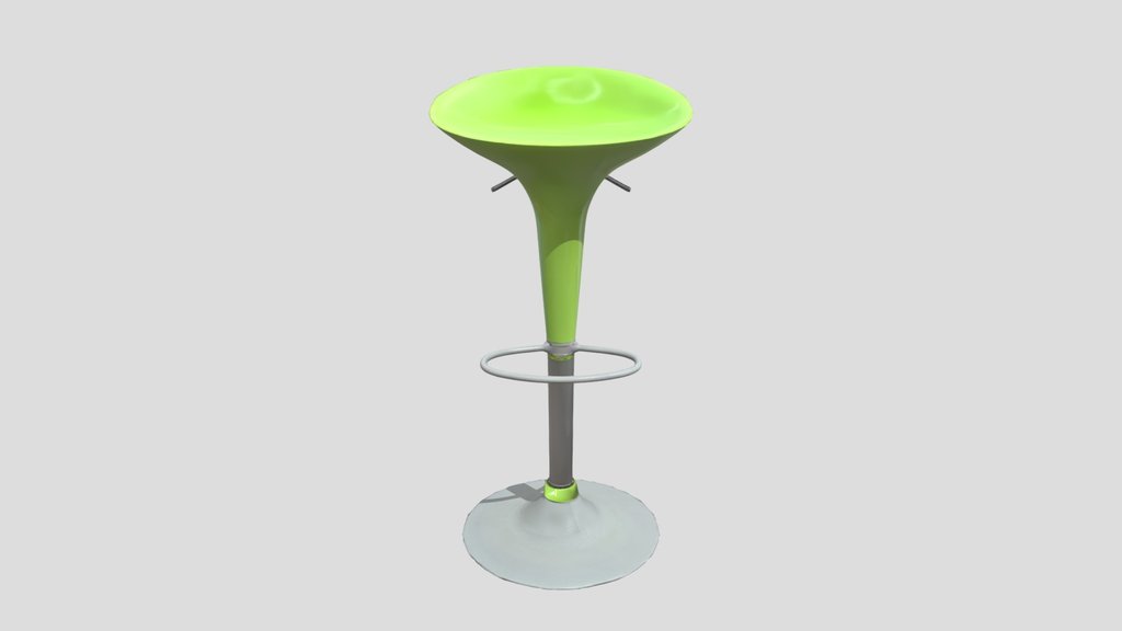 Modern green adjustable bar stool