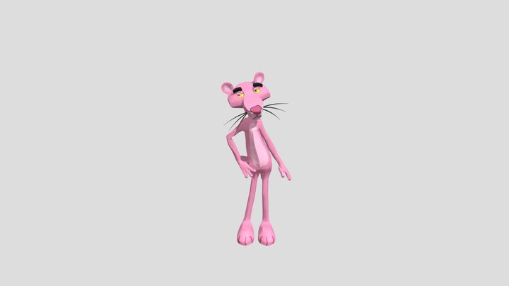 PinkPanter pose 3D Model