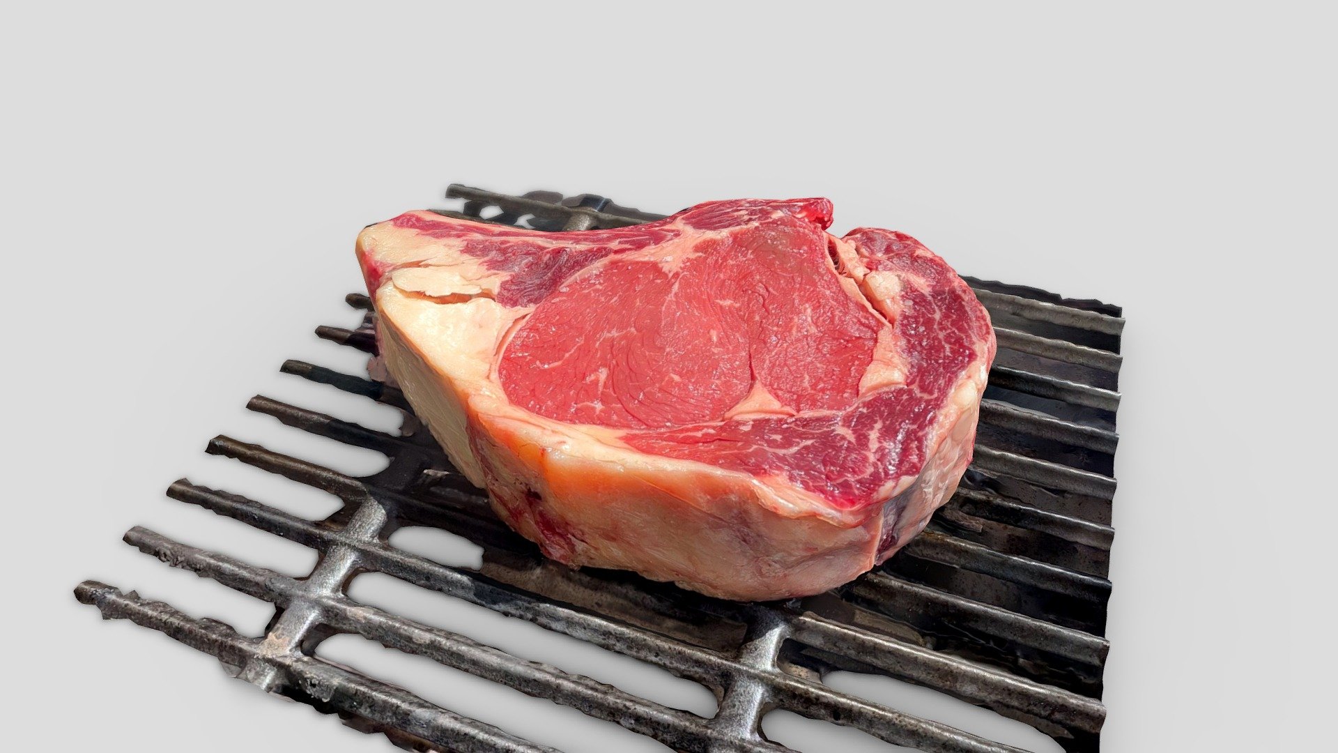 Prime rib on barbecue grill