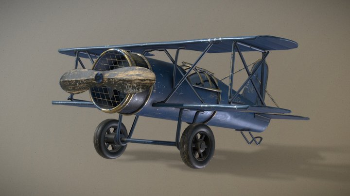 Airplane vintage toy 3D Model