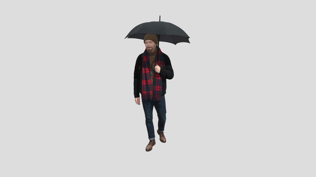 Winter Outfit with Umbrella