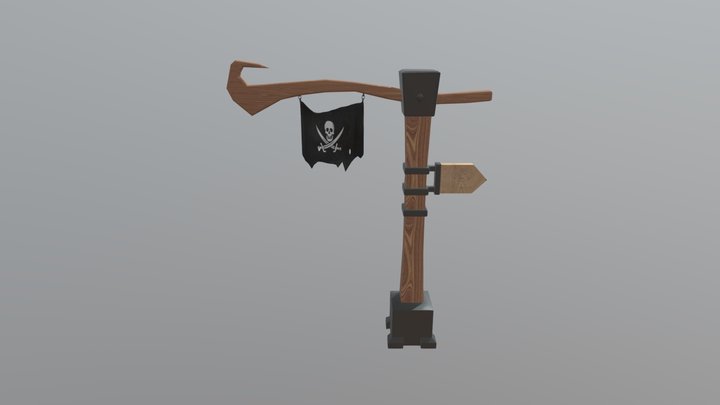 Pirate flag 3D Model