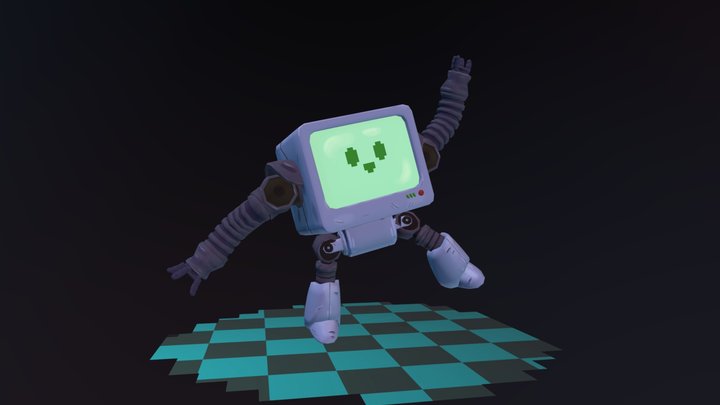 Steevee the TV 3D Model