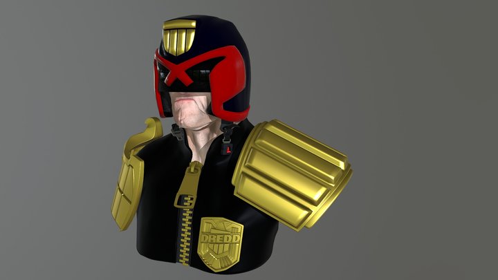 Judge Dredd Bust 3D Model