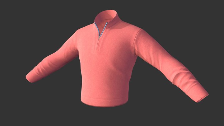 Zip Pullover 3D Model
