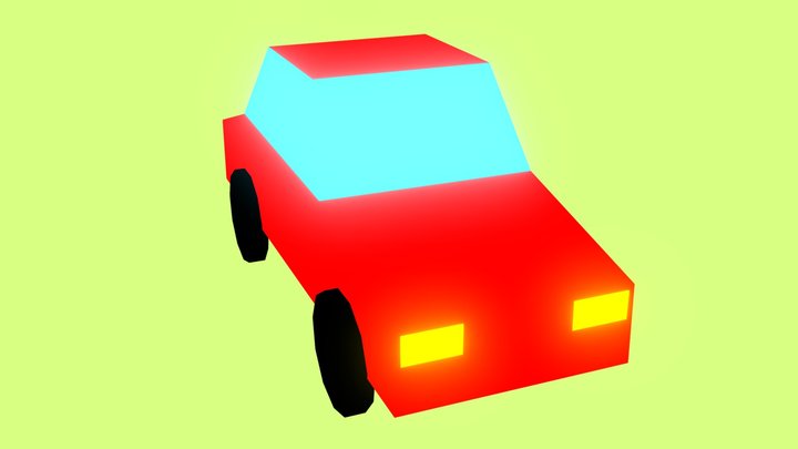 RED CAR 3D Model