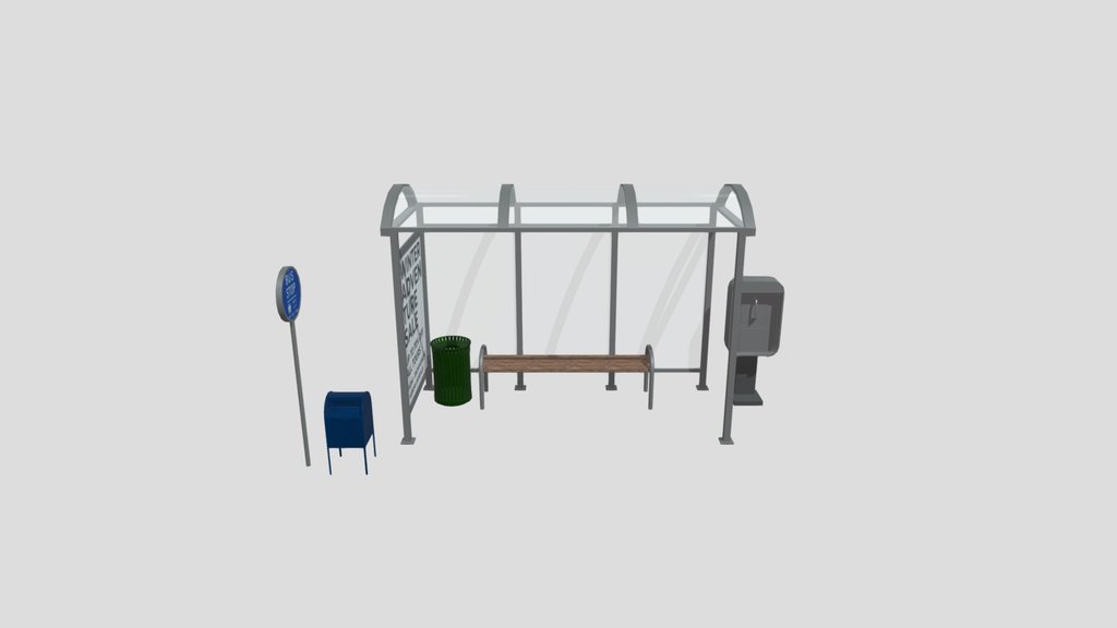 GAME READY BUS STOP ASSET PACK