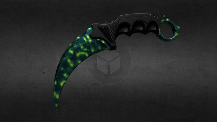 ★ Karambit | Green Poison by @instinctcsgo 3D Model