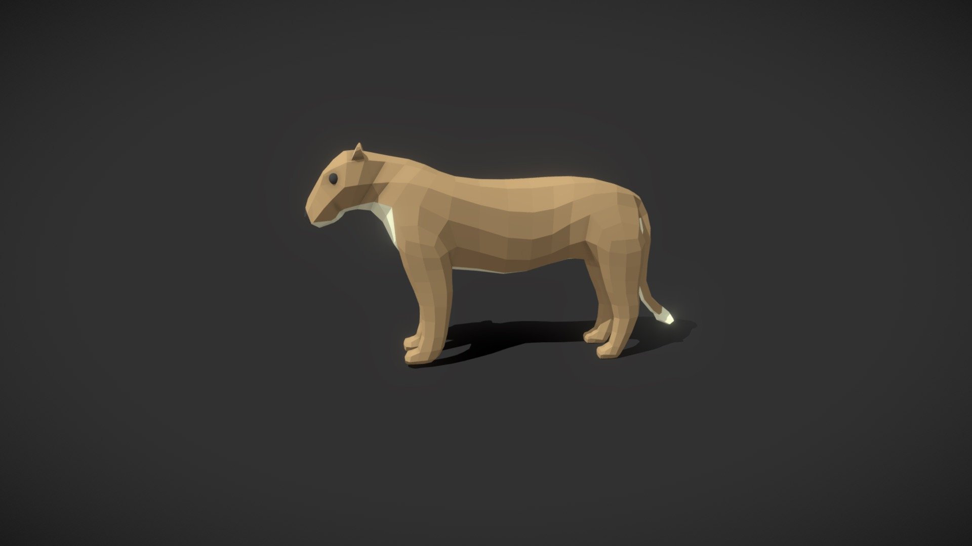 Low Poly Female Tiger