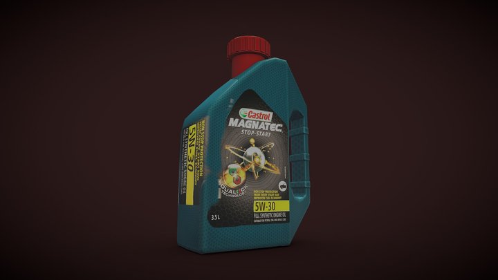 Oil Bottle 3D Model