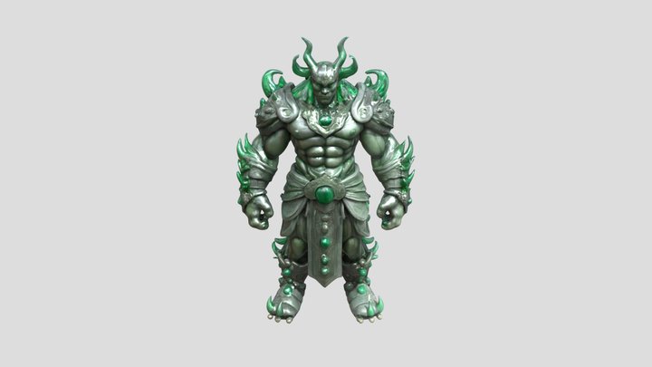 humanoid stone warrior 3D Model
