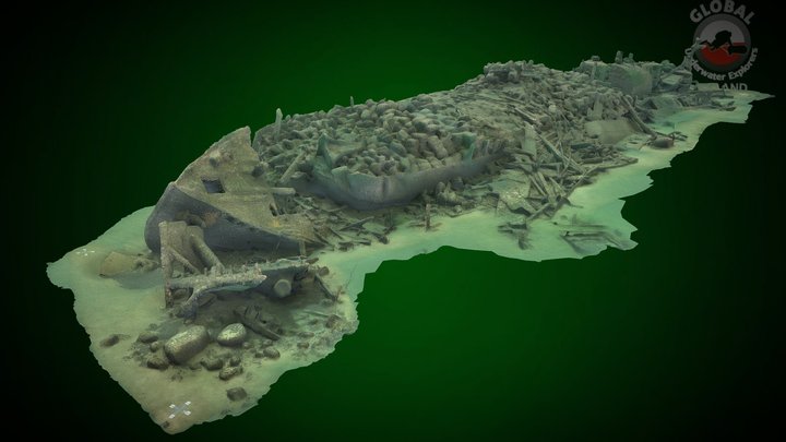 Lebbin II aka "Betonowiec", Baltic Sea 3D Model