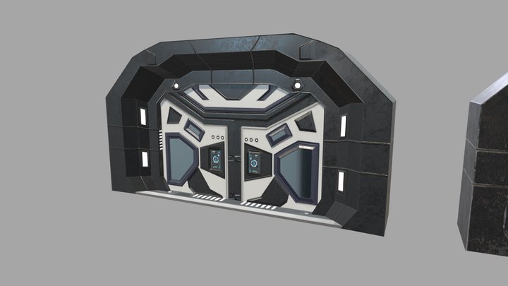 Fantasy Sci-Fi Door 2 3D Model