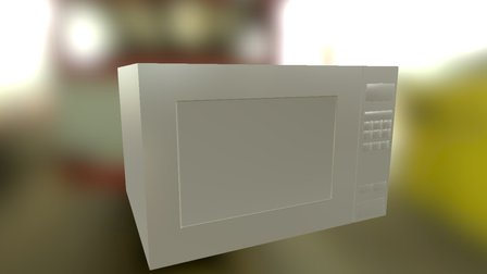 Untextured Microwave 3D Model