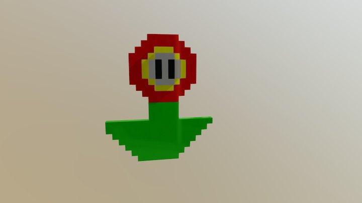 Mario Fire Flower 3D Model