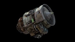 Photogrammetry scan of a jet engine turbine by Austin Beaulier