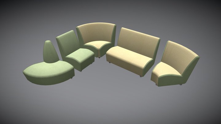 Sofa sections (Комплект секционных диванов) 3D Model