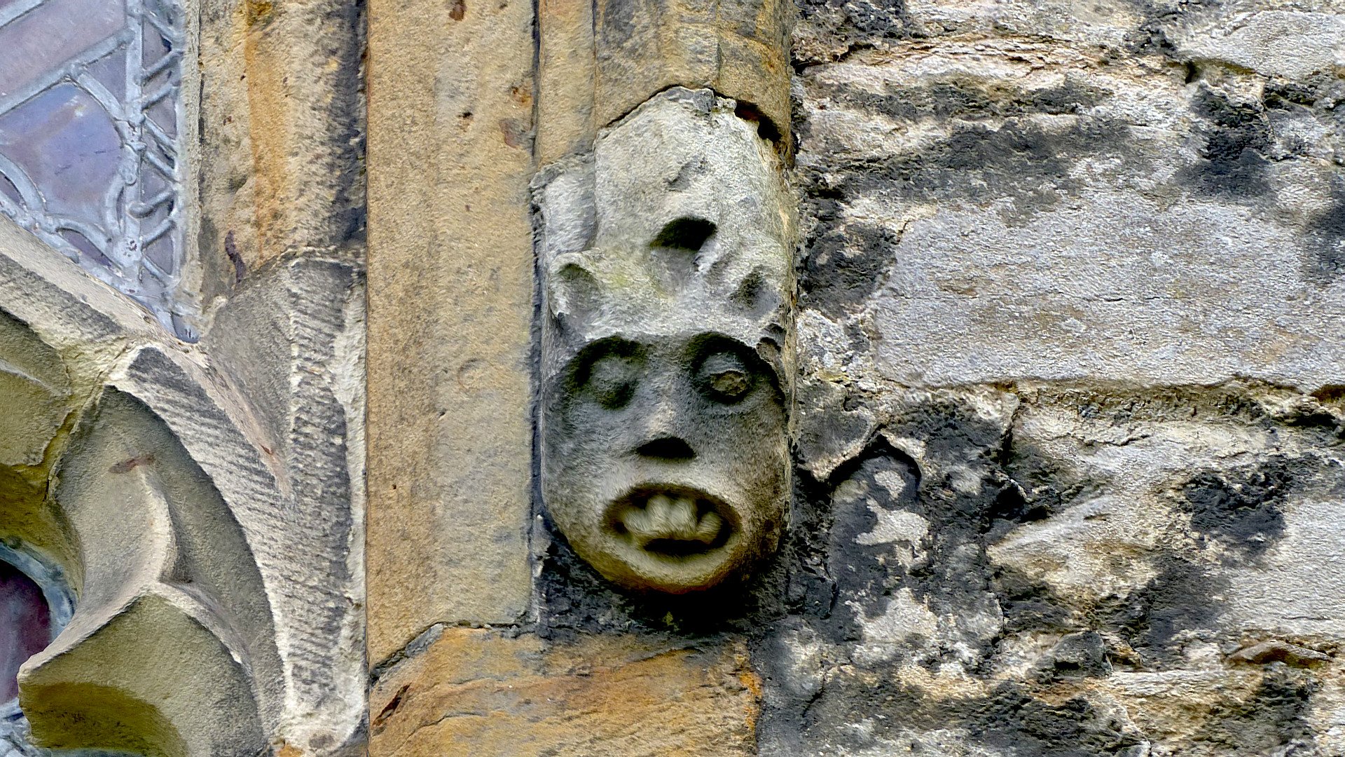 Grotesque head 2, Richmond, North Yorkshire