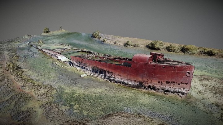 SS Excelsior Shipwreck 3D Model