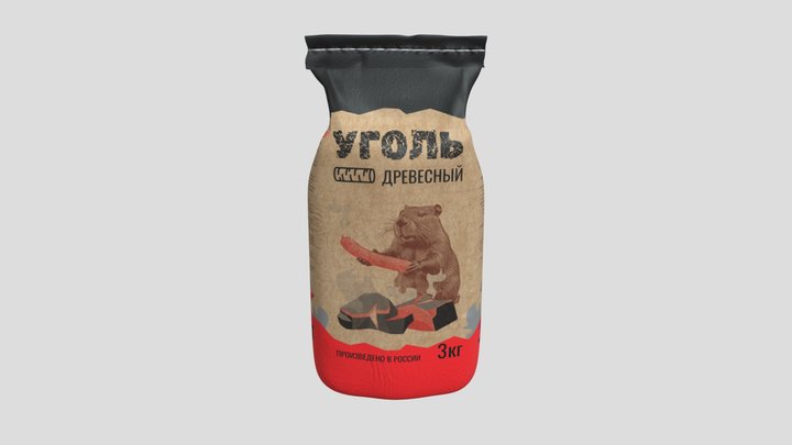 3D 360 Древесный уголь 2 3D Model