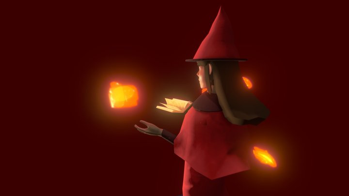 witch casting spell 3D Model