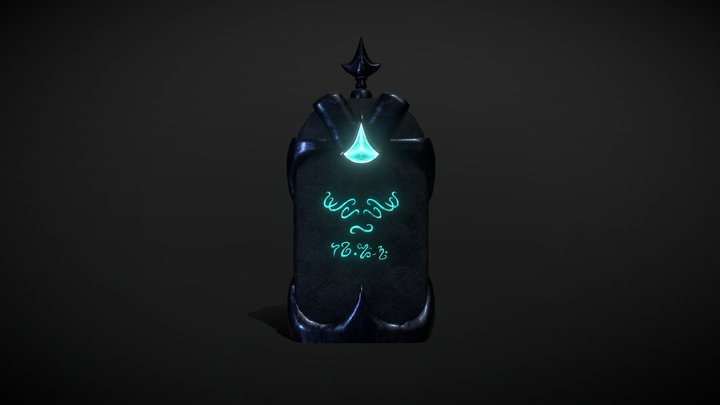 Ghoul Tombstone 3D Model