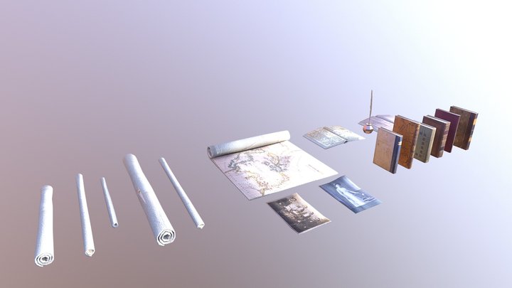Papers & Books Pack - The Marquis Collection 3D Model