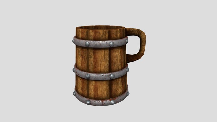 Wooden Tankard 3D Model