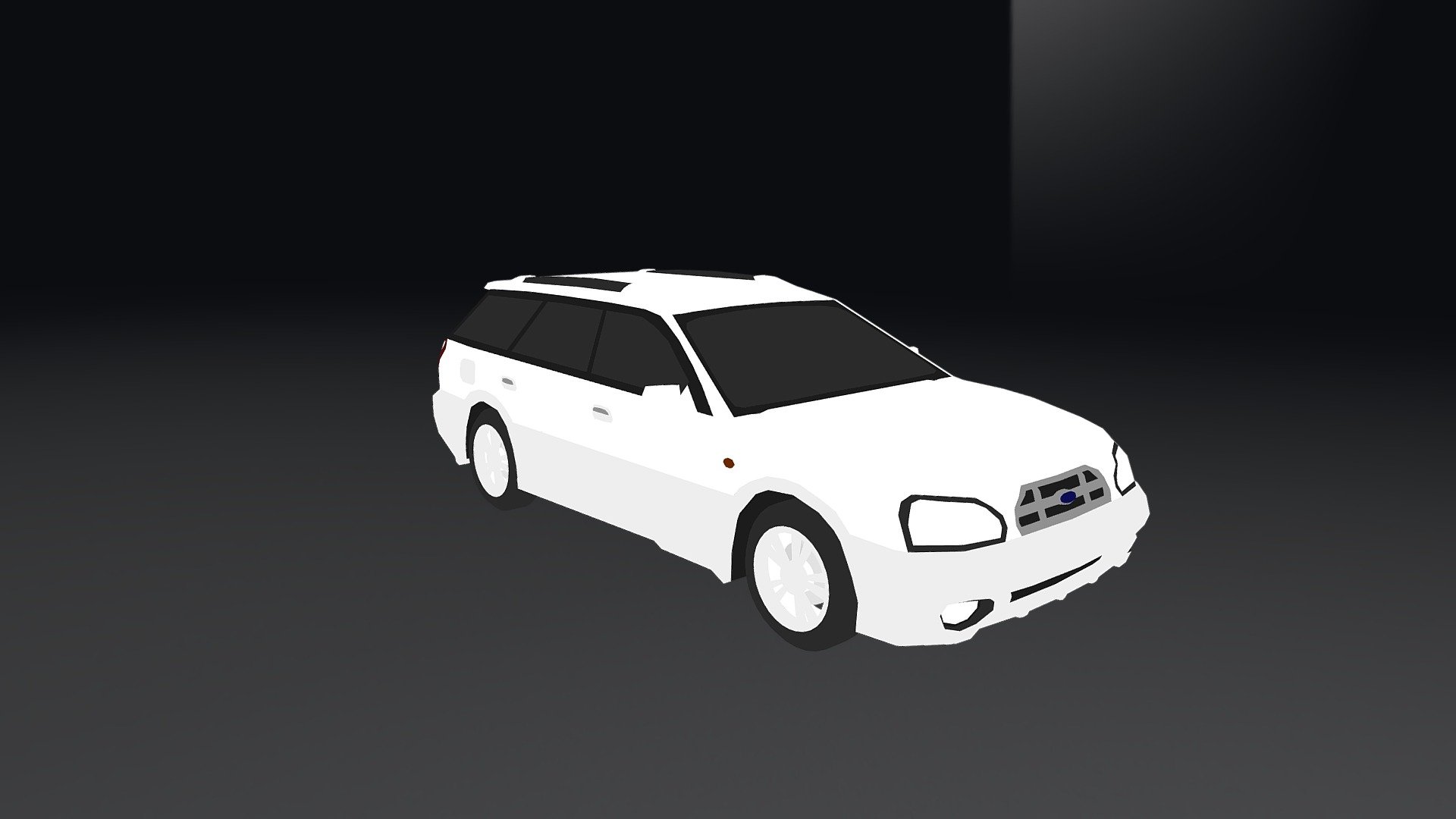 Subaru Legacy Lancaster (white) — Sketchfab embed 3D viewer