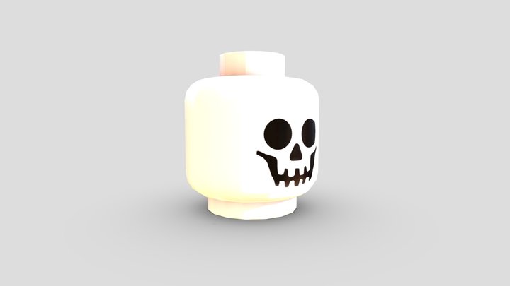 LEGO Skull / Head skeleton low poly 3D Model