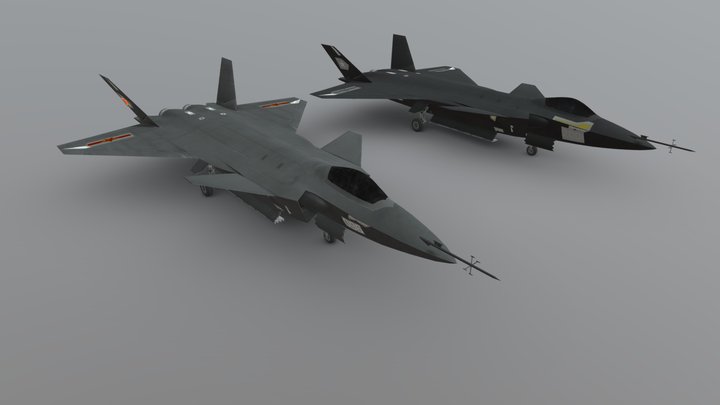 Battlefield 4 - Chengdu J20 – Gratis 3D-model STL