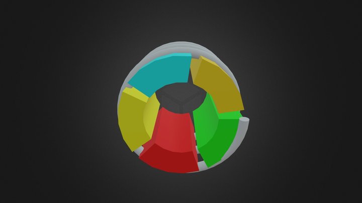 Colored Helix 2 3D Model