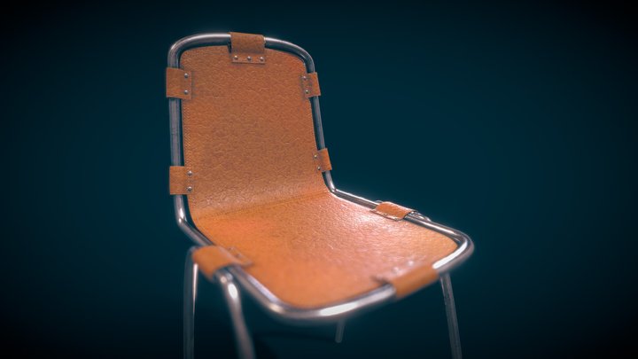 Leather Dining Chair 3D Model