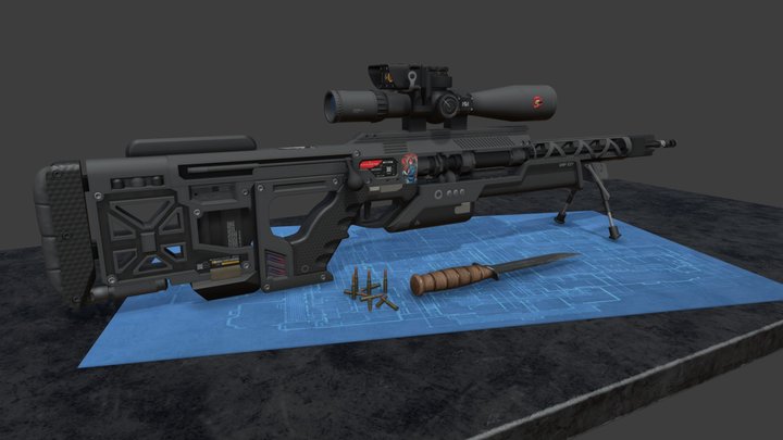 Sentinel ESR Sniper [Apex_Rifile] 3D Model