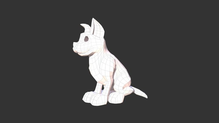 Puppy Sit Test WIP 3D Model