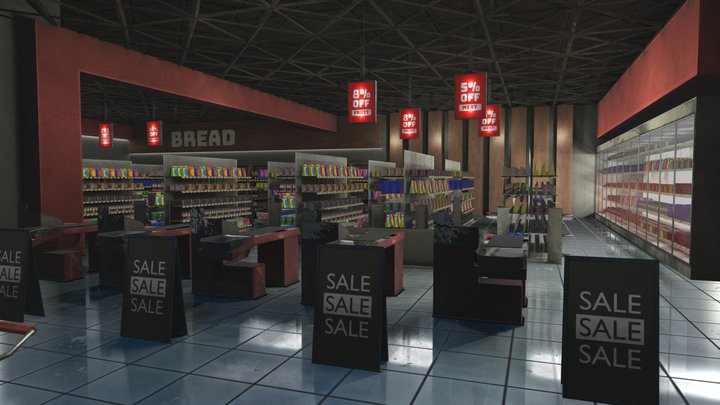 VR Supermarket 3D Model