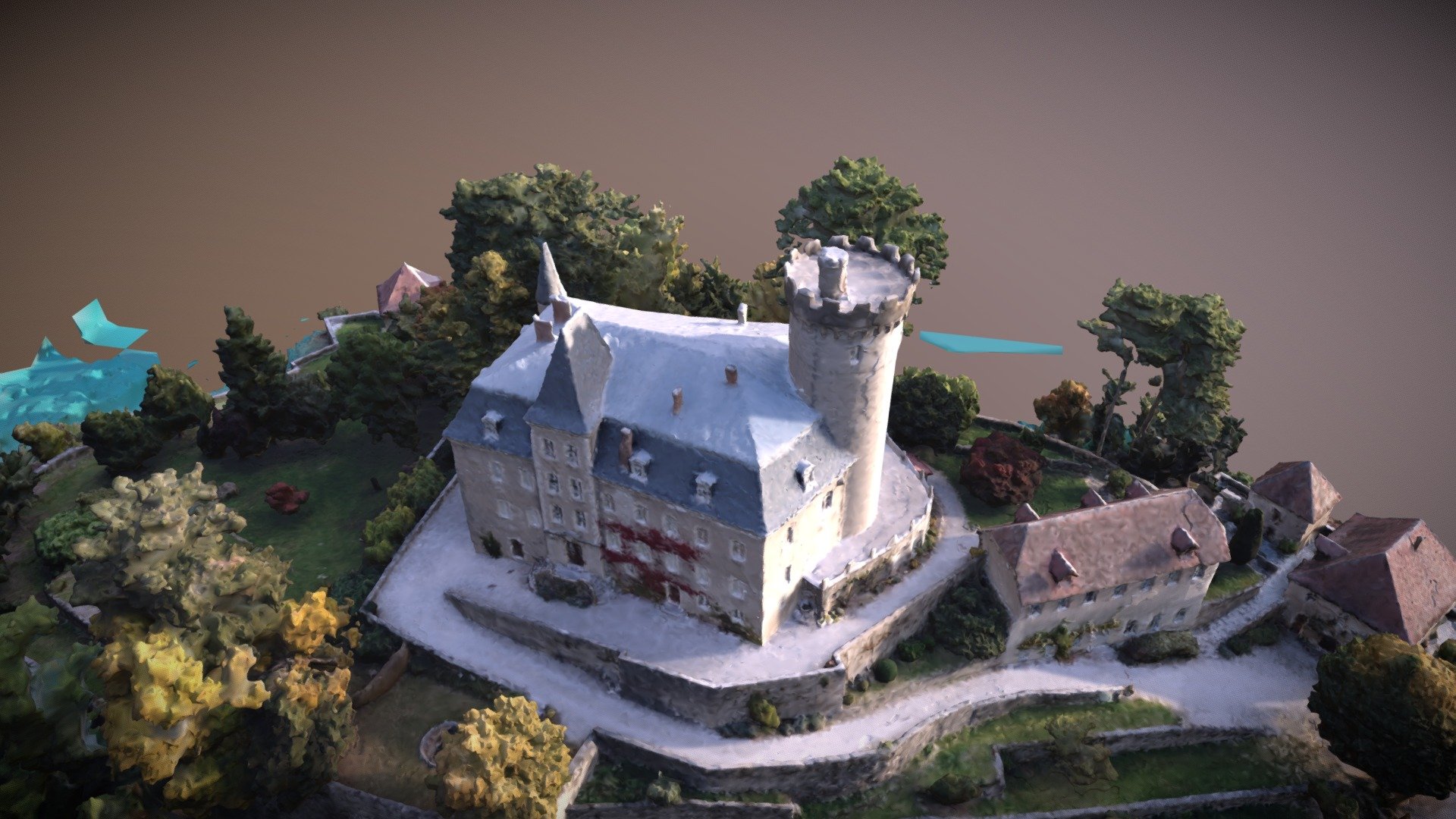 chateau de Duingt lac annecy photogrammetry