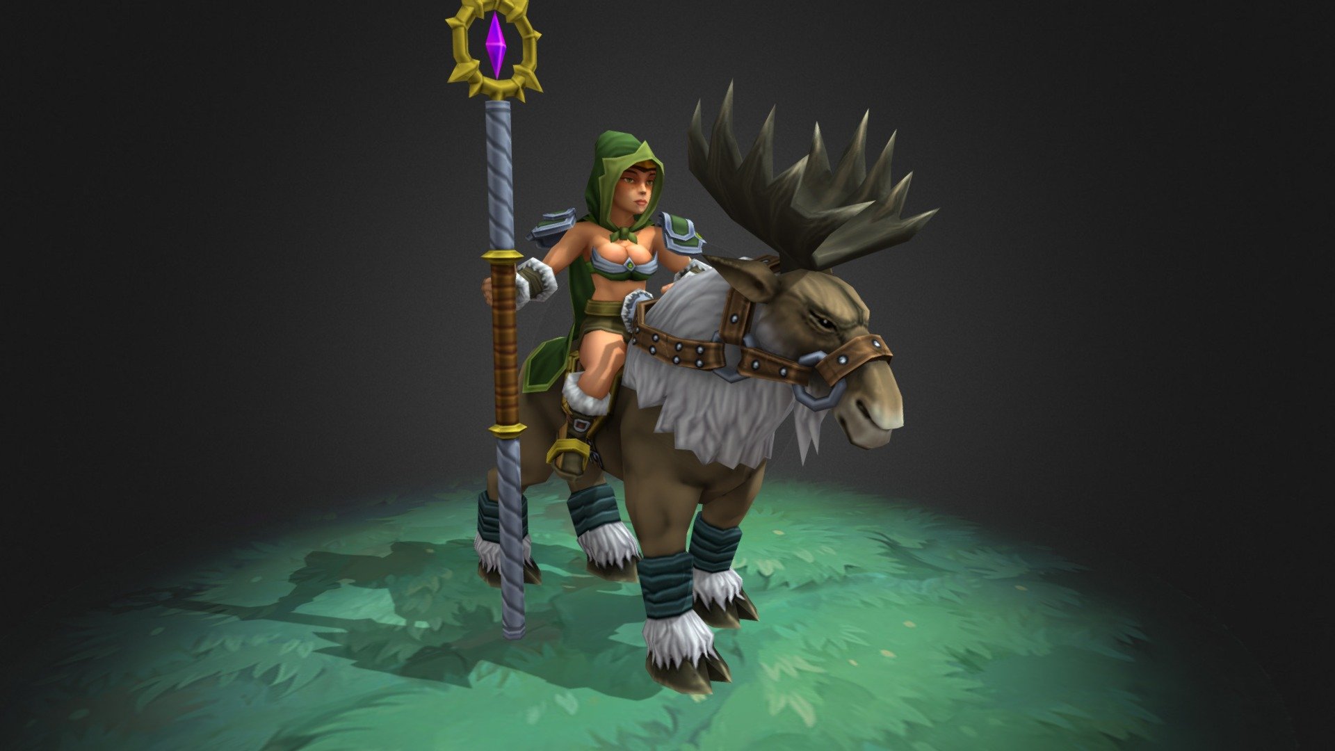 Elf Rider Female animated character - Buy Royalty Free 3D model by ...