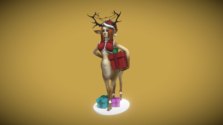 Christmas Deer 3D Model