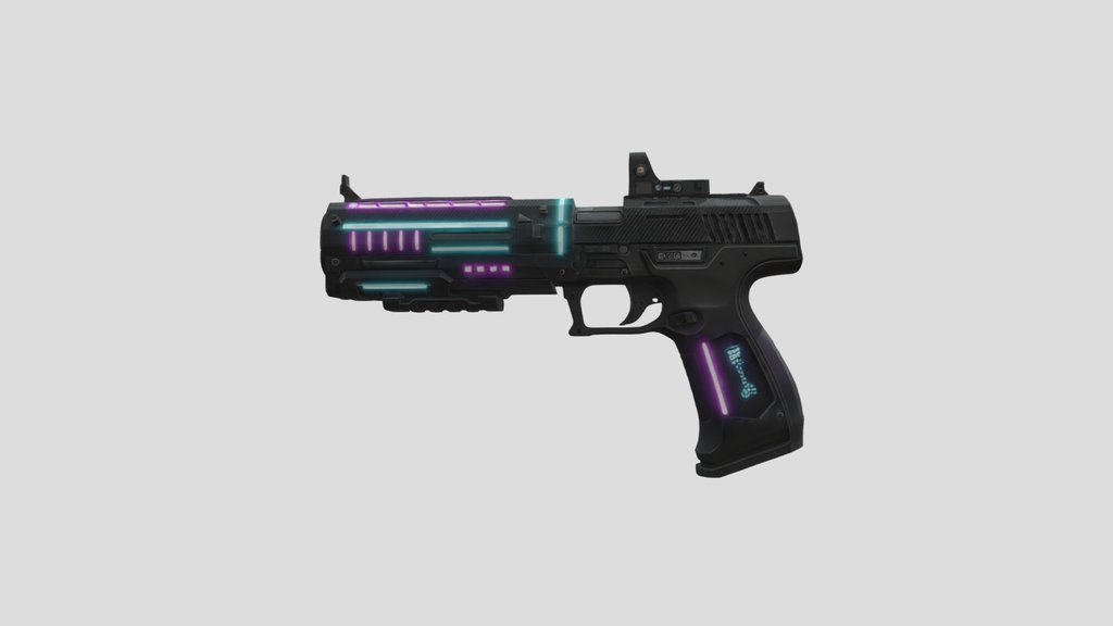 Futuristic+gun+3d+model