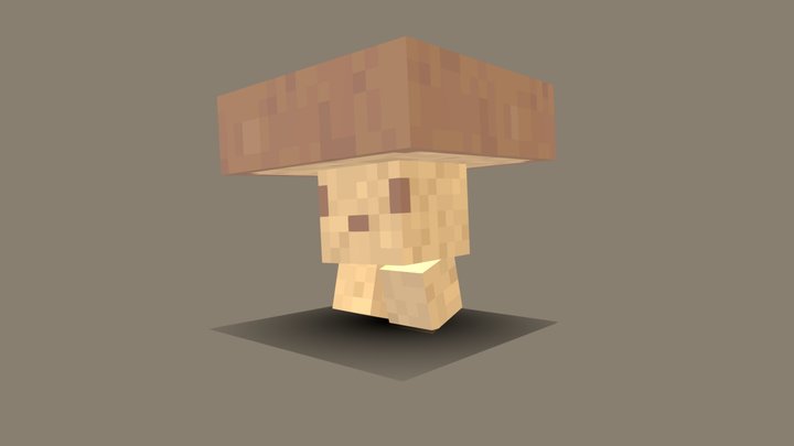 Minecraft Brown Mushroom Pet 3D Model
