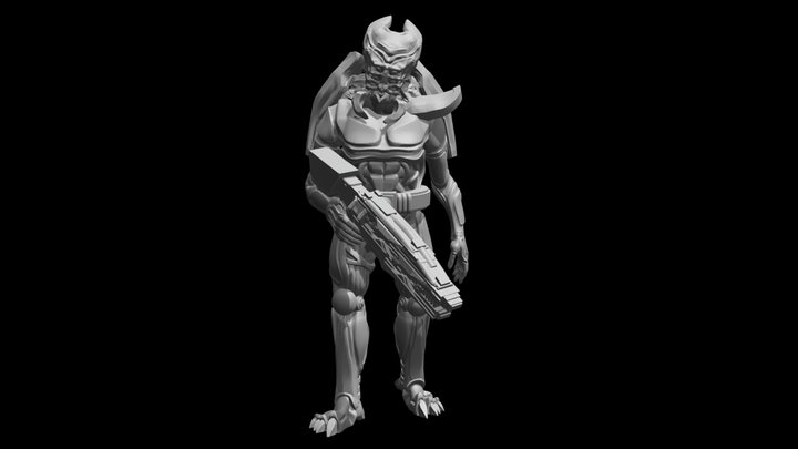 Alien Warrior 3D Model