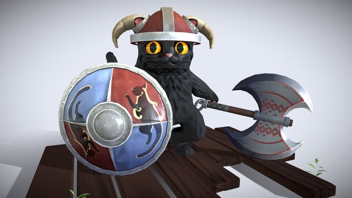 Cat Warrior 3D Model