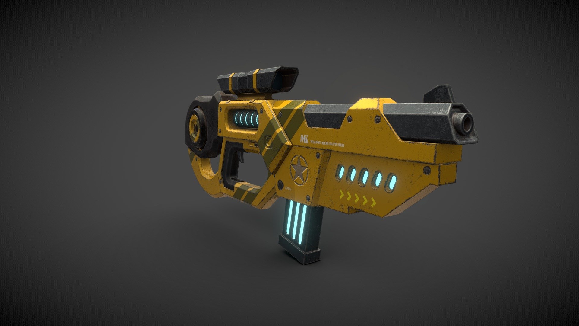 Gun Low Poly - 3d Model By Mayuresh Karambelkar (@mayuresh.k) [4a9e446 