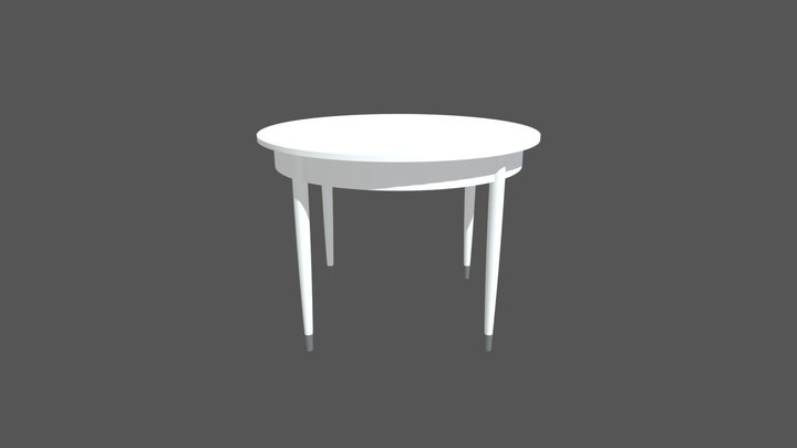 Round Table Round Tapered Legs 3D Model