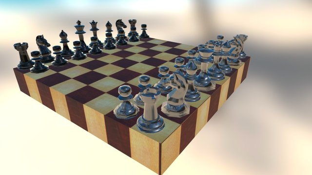 Glass Chess 3D Model
