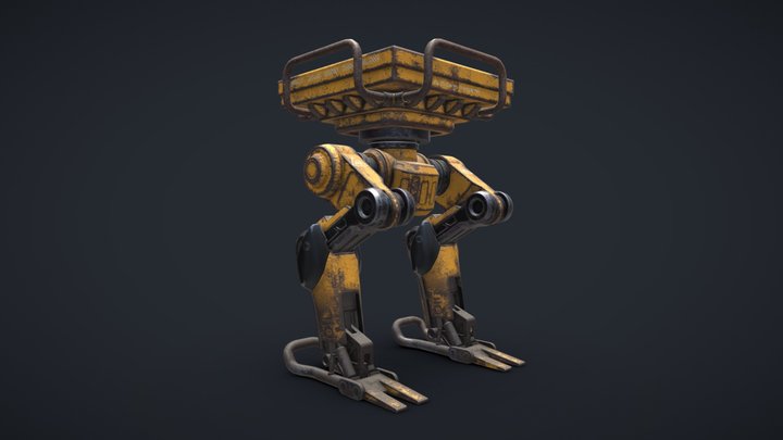 Walking Cargo Transporter. 3D Model