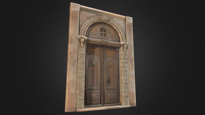 Big medieval Door 3D Model