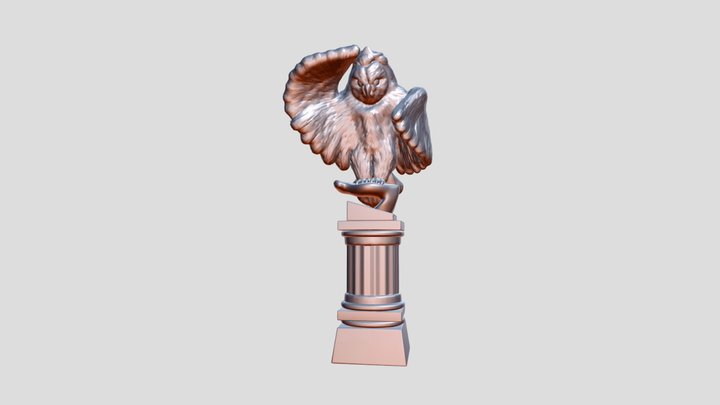 Owl Bishop (decimated low) 3D Model